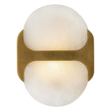 Odin Wall Sconce Vintage Brass Alabaster Small By Alora