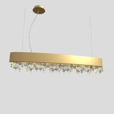 Ola S4 OV 100 Chandelier By Masiero, Finish: Burnished Frame Amber Pendants, , | Casa Di Luce Lighting