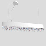 Ola S4 OV 100 Chandelier By Masiero, Finish: Matt White Frame Cold Pendants, , | Casa Di Luce Lighting