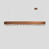 Ola S6 OV 160 Chandelier By Masiero, Finish: Copper Leaf Frame Copper Pendants, , | Casa Di Luce Lighting