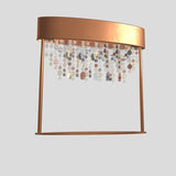 Ola TL2 Table Lamp By Masiero, Finish: Copper Leaf Frame Copper Pendants, , | Casa Di Luce Lighting