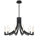 Olette Chandelier 12 Lights Black By Eurofase - Front View