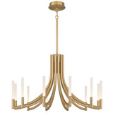 Olette Chandelier 12 Lights Gold By Eurofase - Front View