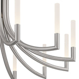 Olette Chandelier 12 Lights Nickel By Eurofase - Detailed View