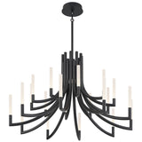 Olette Chandelier 20 Lights Black By Eurofase - Front View1