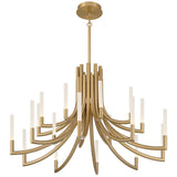 Olette Chandelier 12 Lights Gold By Eurofase - Front View1