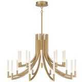 Olette Chandelier 12 Lights Gold By Eurofase - Side View