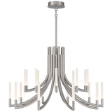 Olette Chandelier 20 Lights Nickel By Eurofase - Front View1