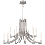 Olette Chandelier 20 Lights Nickel By Eurofase - Front View
