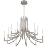 Olette Chandelier 20 Lights Nickel By Eurofase - Side View