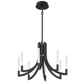 Olette Chandelier 8 Lights Black By Eurofase - Front View1