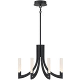 Olette Chandelier 8 Lights Black By Eurofase - Side View