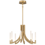 Olette Chandelier 8 Lights Gold By Eurofase - Front View