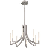 Olette Chandelier 8 Lights Nickel By Eurofase - Front View1
