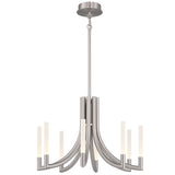 Olette Chandelier 8 Lights Nickel By Eurofase - Front View