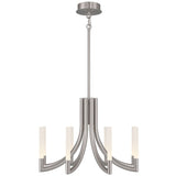 Olette Chandelier 8 Lights Nickel By Eurofase - Side View