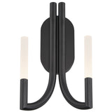 Olette Wall Sconce Black By Eurofase - Front View