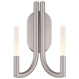 Olette Wall Sconce Nickel By Eurofase - Front View