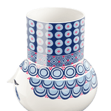 Bjørn Wiinblad Olga Vase, Blue, H: 7.9" By Bjorn Wiinblad