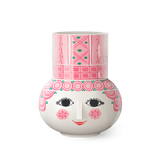 Bjørn Wiinblad Olga Vase, Pink, H: 5.9" By Bjorn Wiinblad