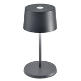 Olivia Pro Mini Portable Lamp Dark Grey By Zafferano
