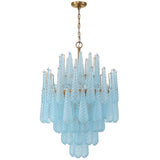Ollie Chandelier 16 Lights Blue By Crystorama - Front View