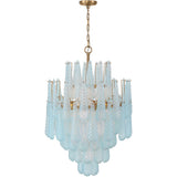 Ollie Chandelier 16 Lights Blue By Crystorama - With Light