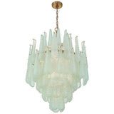 Ollie Chandelier 16 Lights Green By Crystorama - Down View