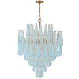 Ollie Chandelier 21 Lights Blue By Crystorama - With Light