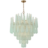 Ollie Chandelier 21 Lights Green By Crystorama