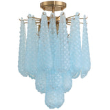 Ollie Semi Flush Blue By Crystorama - Front View