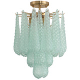 Ollie Semi Flush Green By Crystorama - Front View