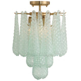 Ollie Semi Flush Green By Crystorama - With Light