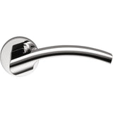 Olly Door Lever in Polished Chrome by Colombo Design