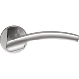 Olly Door Lever in Satin Chrome by Colombo Design
