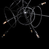 Olympus 12-Light Starburst Chandelier detail in Black, by Hubbardton Forge