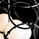 Olympus Orb Pendant detail in Black, by Hubbardton Forge