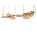 Omma Suspension By LZF, Size: Large, Finish: Gold Metal, Color: Natural Beech