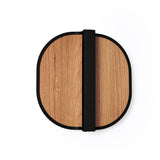 Omma Wall Sconce By LZF, Finish: Black Metal, Color Natural Cherry