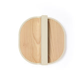 Omma Wall Sconce By LZF, Finish: Matte Ivory Metal, Color Natural Beech