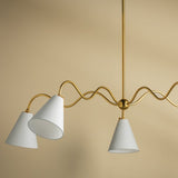 Onda Chandelier Aged Brass Medium By Mitzi Lifestyle View