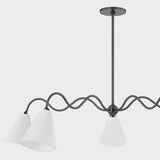 Onda Chandelier Aged Brass Medium By Mitzi Front View