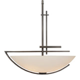 Ondrian Pendant, shown in Dark Smoke, Sand Glass, by Hubbardton Forge