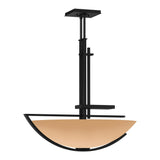 Ondrian Pendant in Black, Sand Glass by Hubbardton Forge