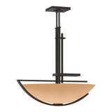 Ondrian Pendant in Dark Smoke, Sand Glass by Hubbardton Forge