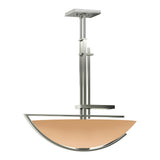 Ondrian Pendant in Sterling, Sand Glass by Hubbardton Forge