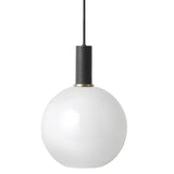 Collect Lighting Opal Sphere Pendant Black Low By Ferm Living