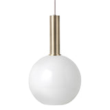 Collect Lighting Opal Sphere Pendant Brass High By Ferm Living