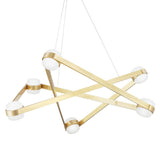 Orbit Chandelier - 6-Light - Aged Brass by Hudson Valley