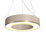 Organic Cappuccino Cylindrical Pendant with Brass Accent by Accord